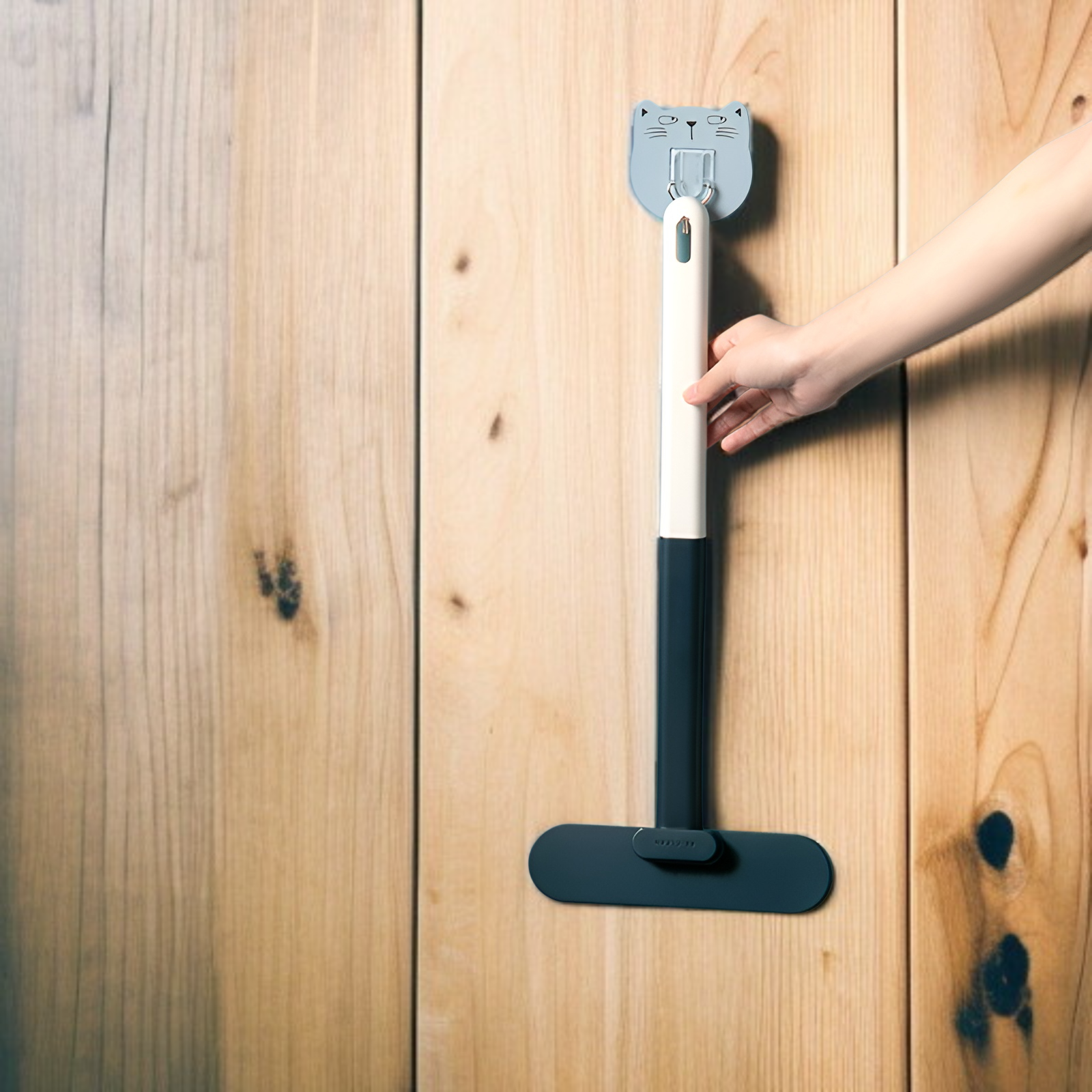 Siebbürste with fine bristles removing dust from upholstery