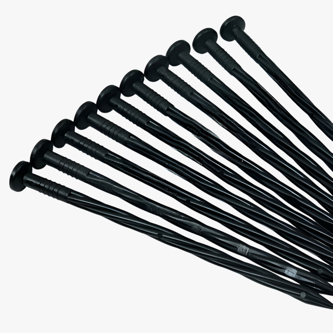 Clavos para el suelo de jardinería, pilotes de plástico para el suelo, cinturones de aislamiento, pe