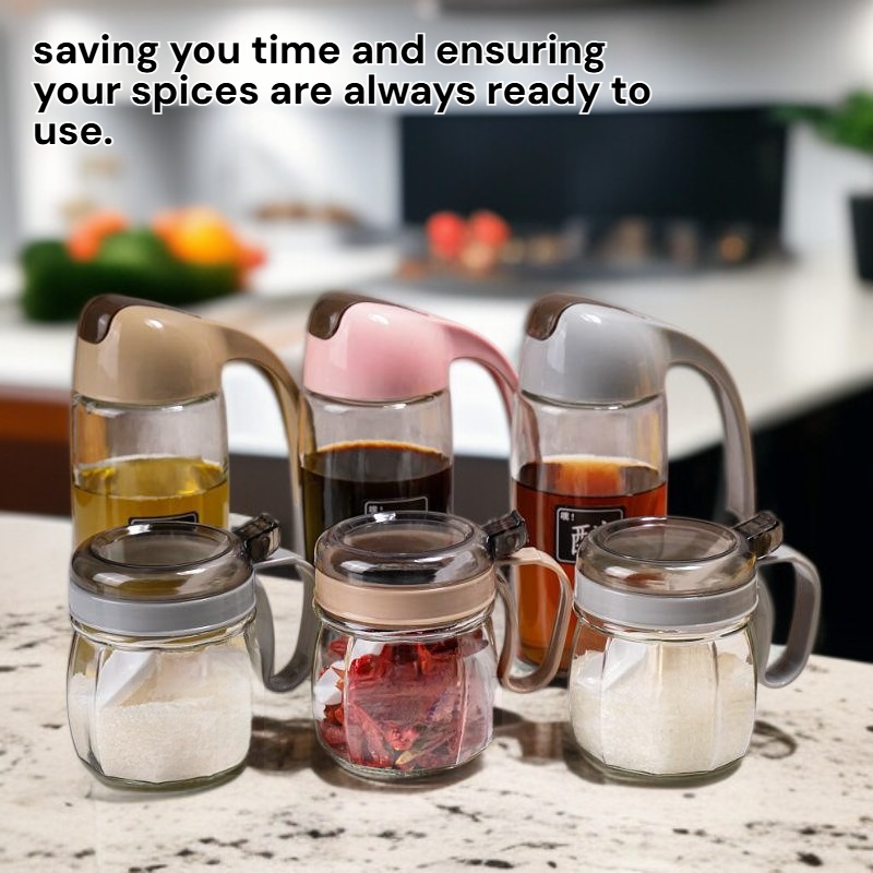 Premium Glass Salt Shaker Household Seasoning Container