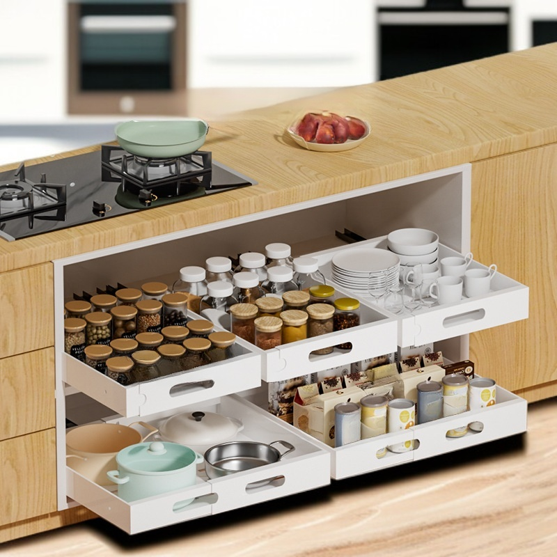 프리미엄 FBA 주방 확장형 캐비닛 서랍 수납 선반