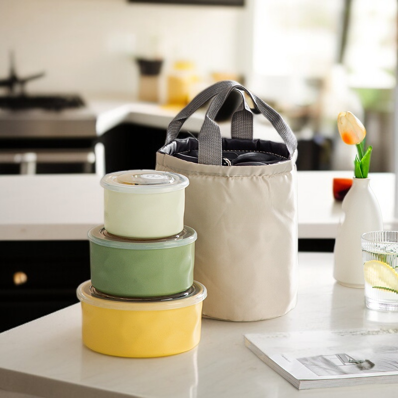 Recipiente de cerámica con tapa para almacenamiento