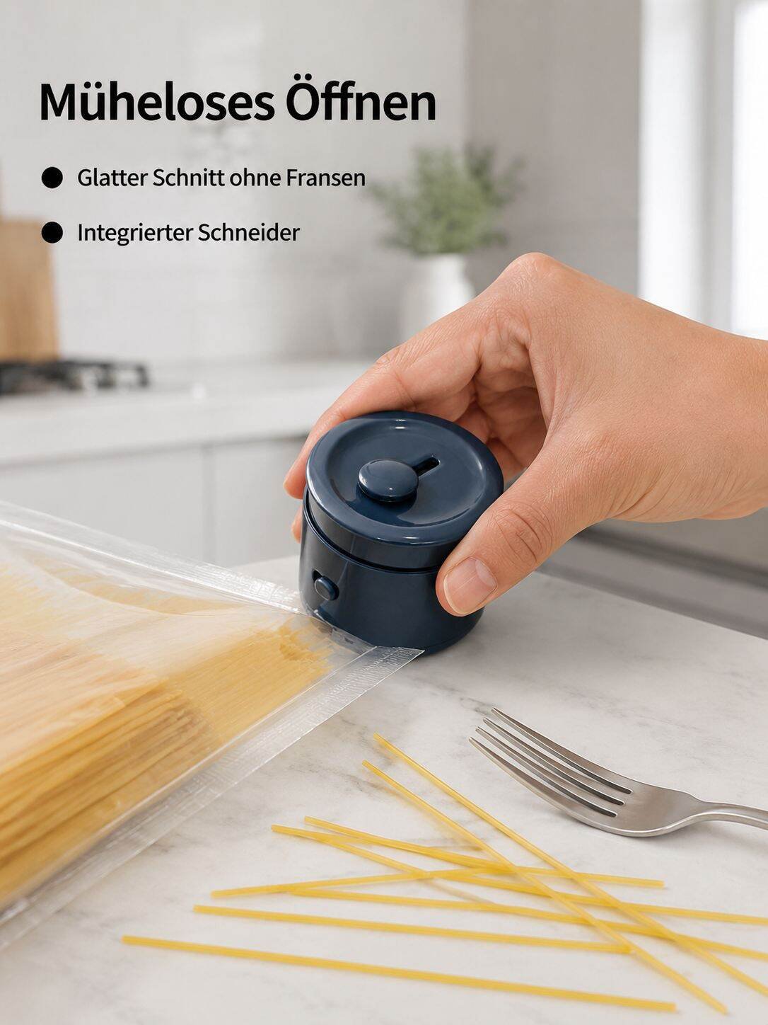 Detailansicht der magnetischen Mini-Versiegelungsmaschine auf Kühlschrank