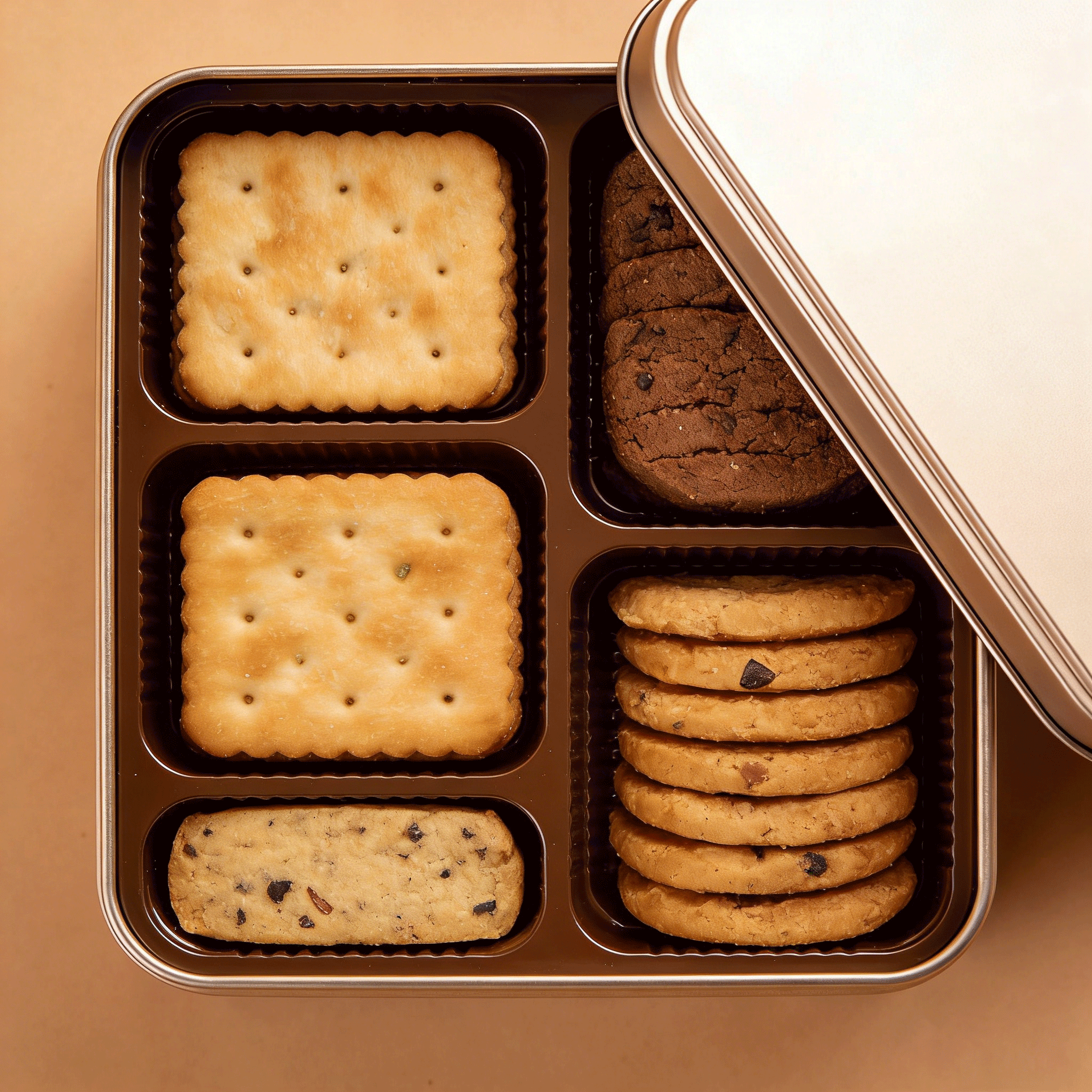 Assorted crunchy cookies from 5-Box Set