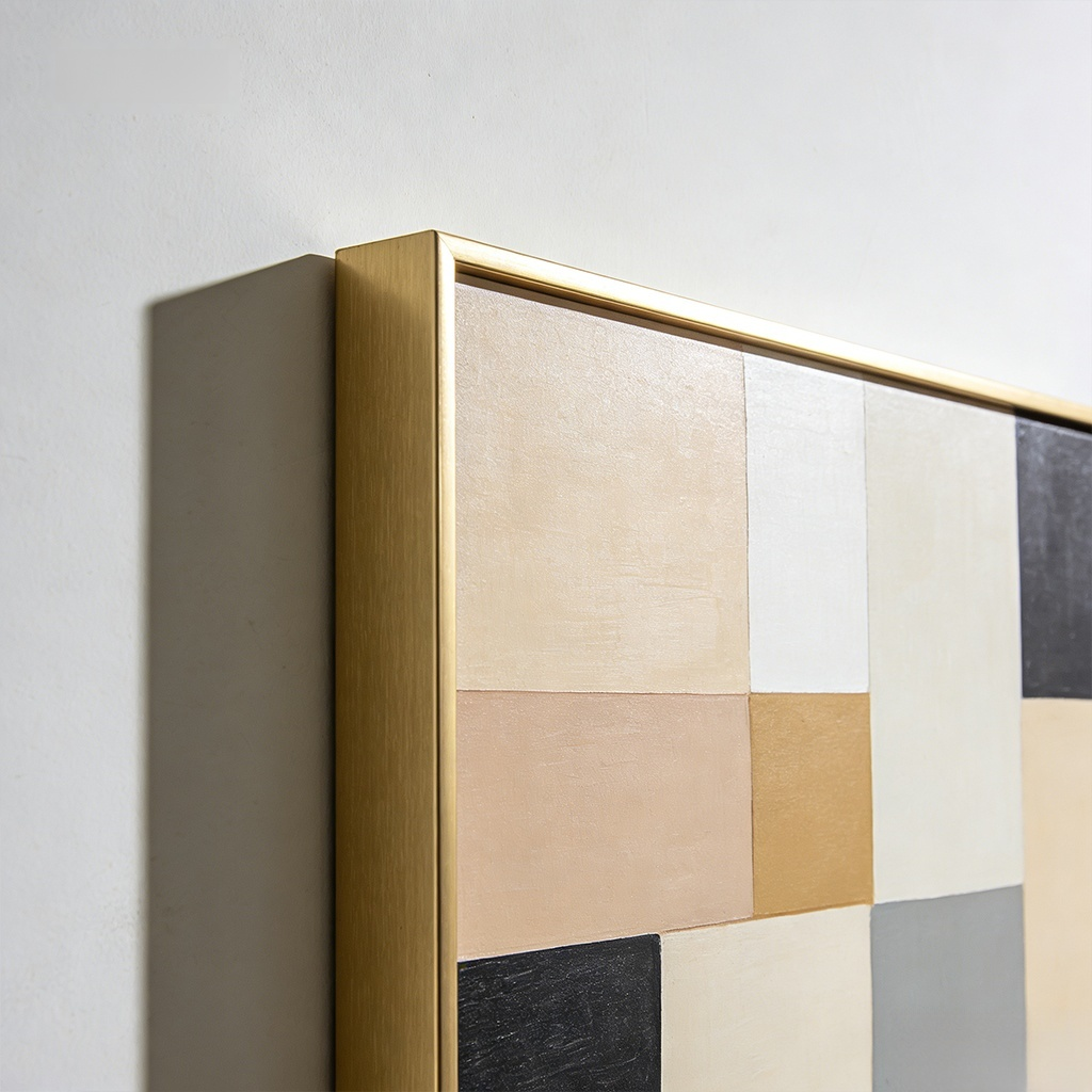 Modern abstract wall art for minimalist living room