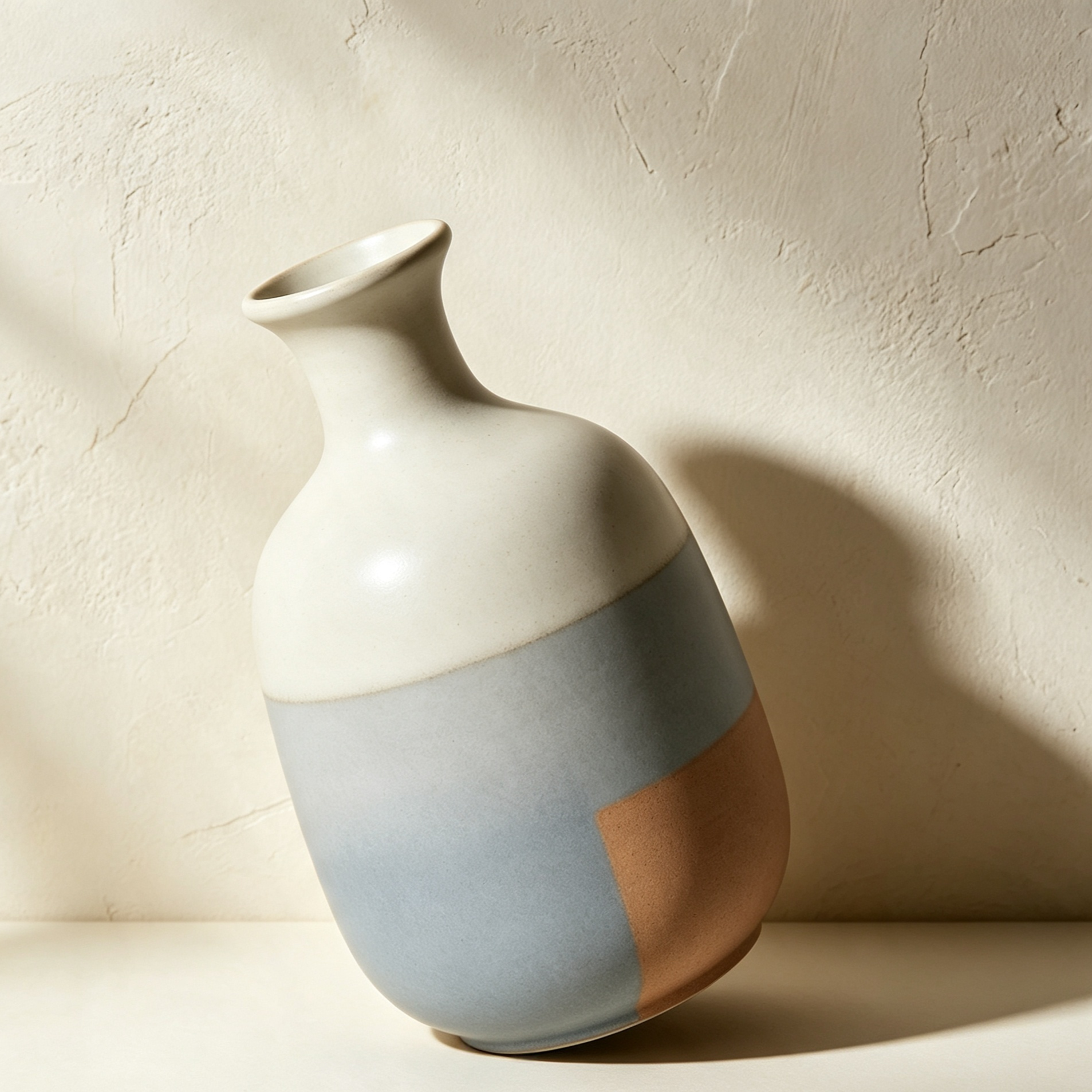 Color-blocked ceramic vases (3 pieces)