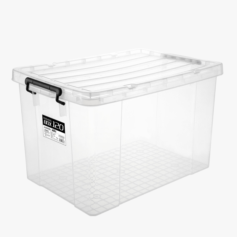 ポータブル大型収納ボックス肥厚プラスチック オーガナイザー透明服収納ボックス服収納ボックス