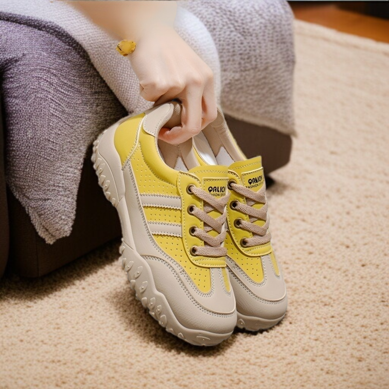 여학생 여름 메쉬 통풍 작은 흰색 신발 통굽 키높이 캐주얼화