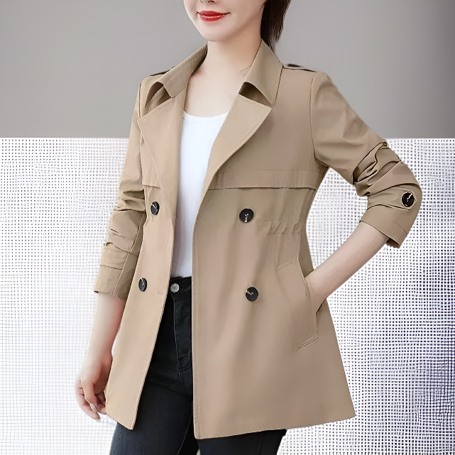 짧은 재킷 트렌치코트