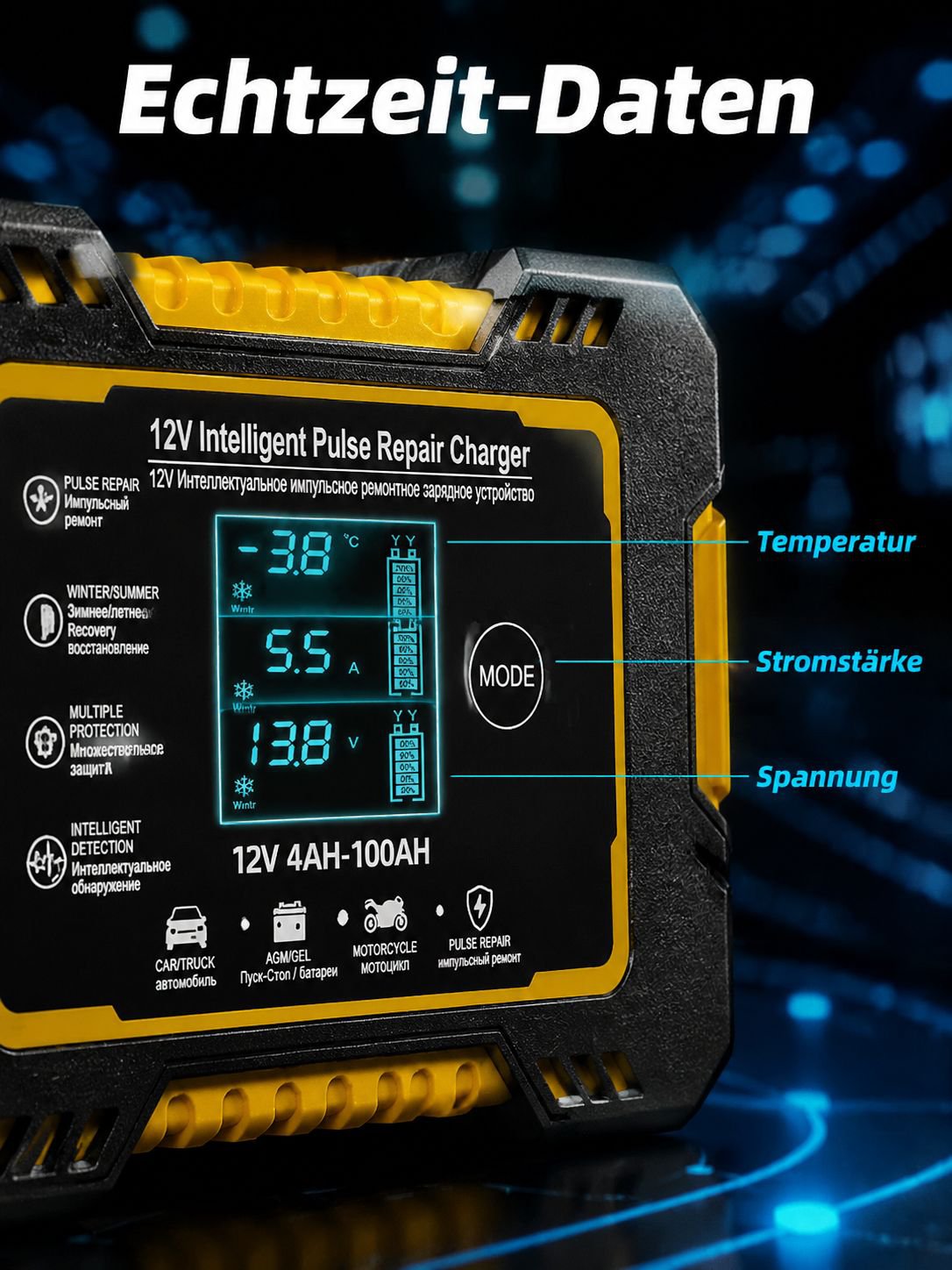Intelligentes Autobatterieladegerät