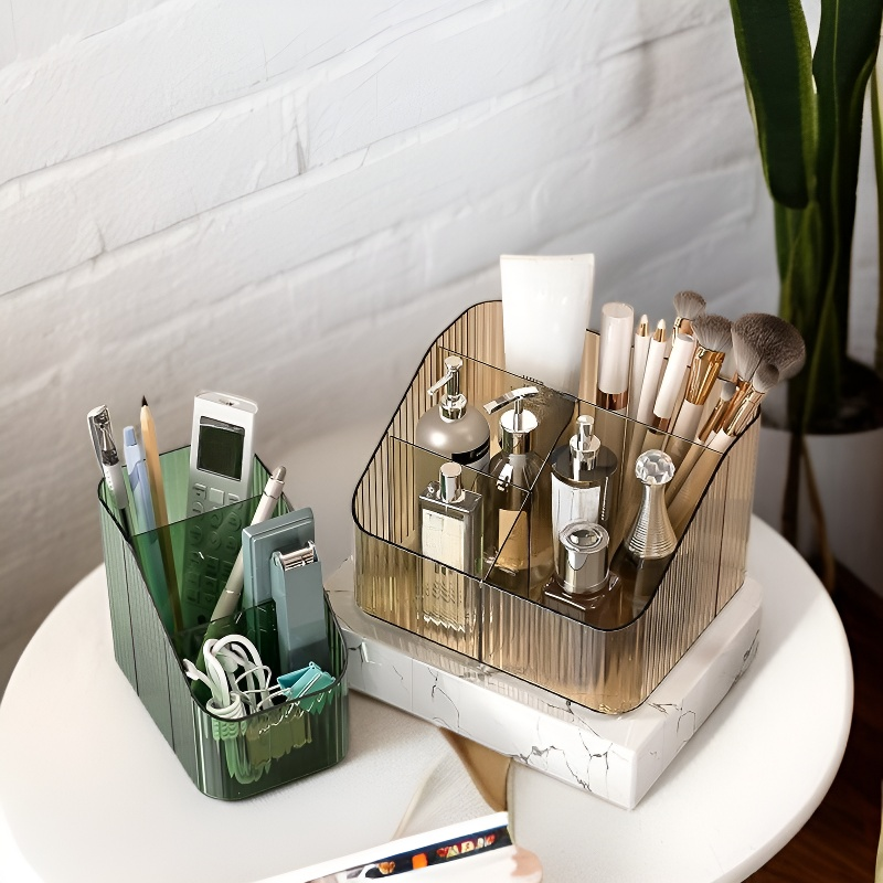 심플 다칸 가정용 화장품 수납함 플라스틱 데스크탑 정리함