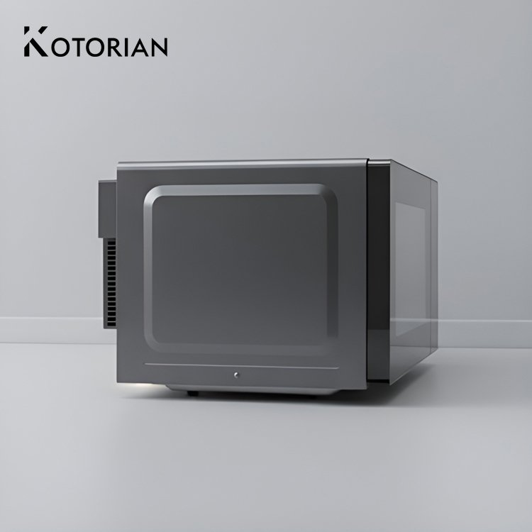 Mikrovlnná trouba s otevřenými dvířky