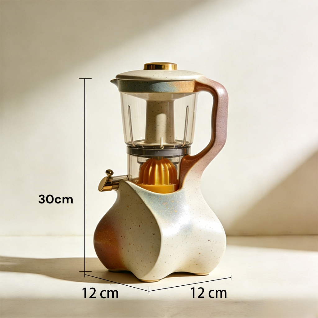 Exprimidor pequeño exprimiendo jugo de limón