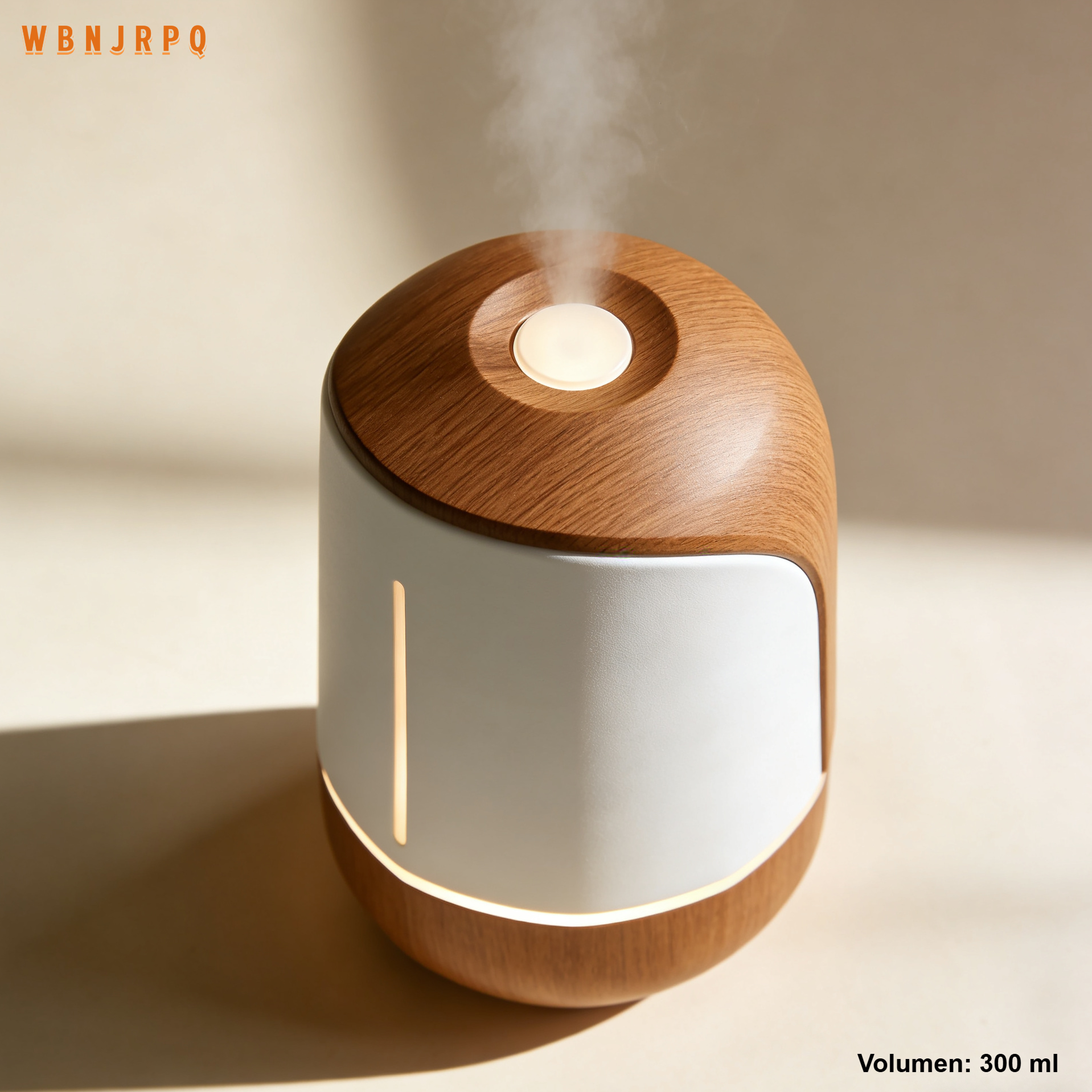 Humidificador elegante con acabado en madera para aromaterapia