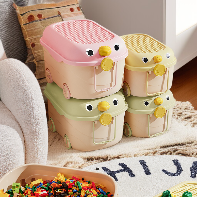 Víceúčelový velkokapacitní úložný box na dětské oblečení, svačiny a hračky