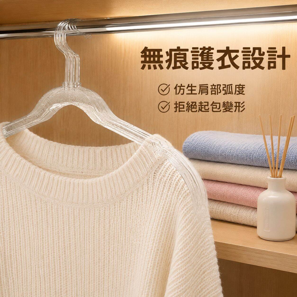 透明金粉防滑衣架衣撐掛家用無痕衣架