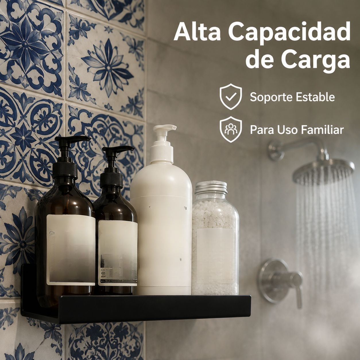 Estante de baño sin taladro, organizador para cosméticos