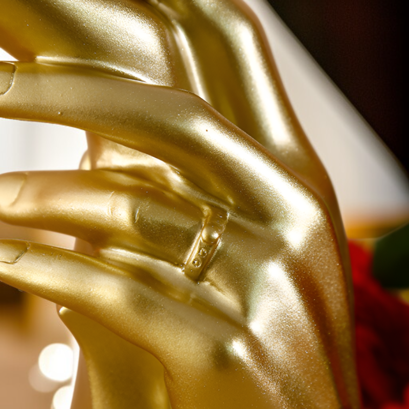 Harz-Rosenfigur, dekorative Tischdekoration für Büro und Wohnzimmer