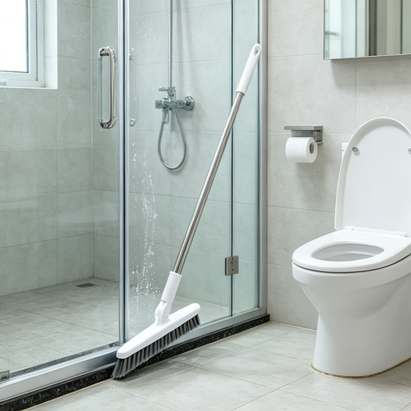 バスルーム・トイレ用タイル目地クリーナー長柄ブラシ