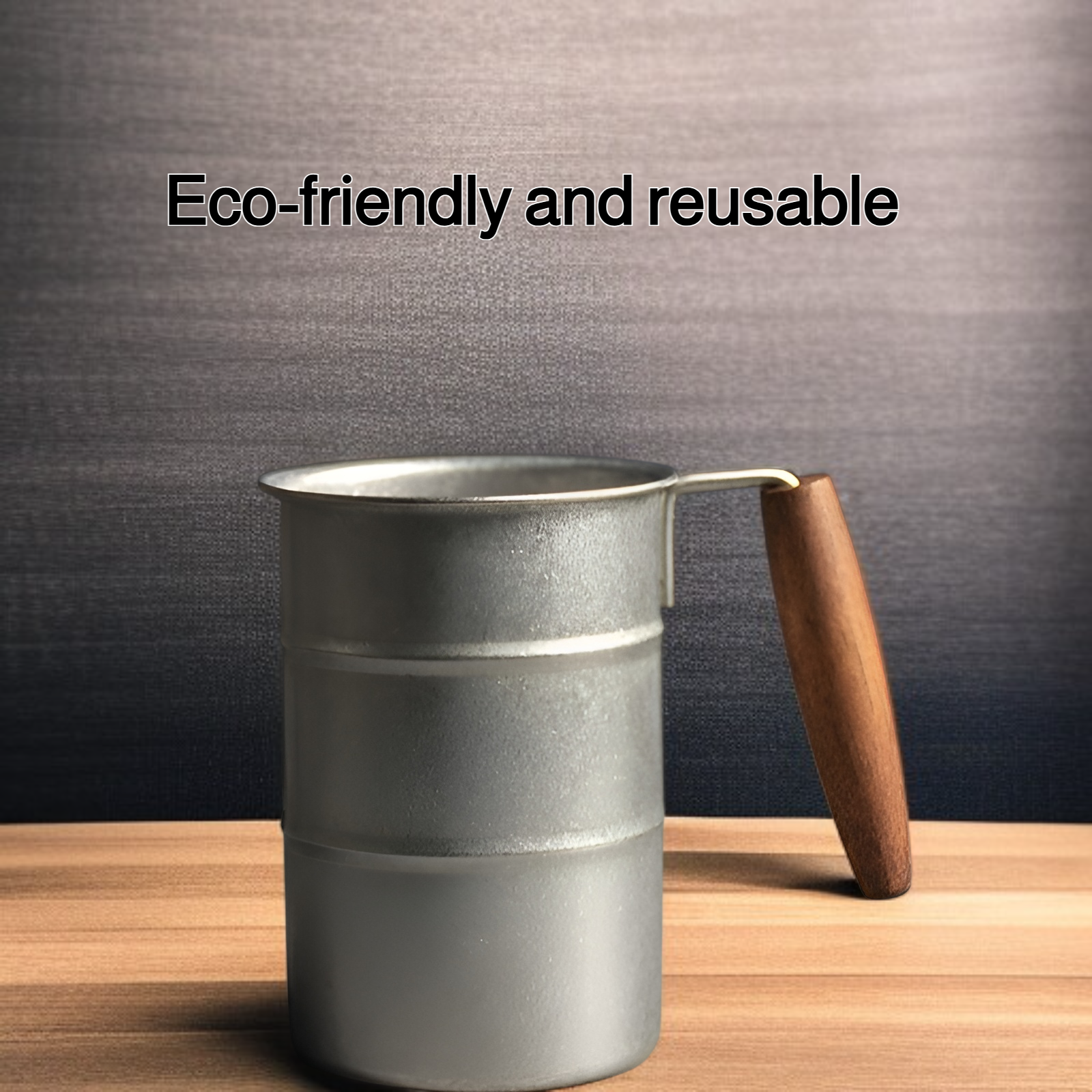 High-quality 304 stainless steel water cup on white background