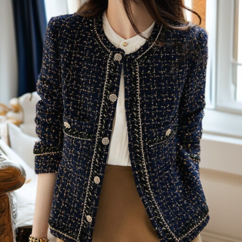 춘추 기질 명원 아우터녀 쇼트 트위드 코트