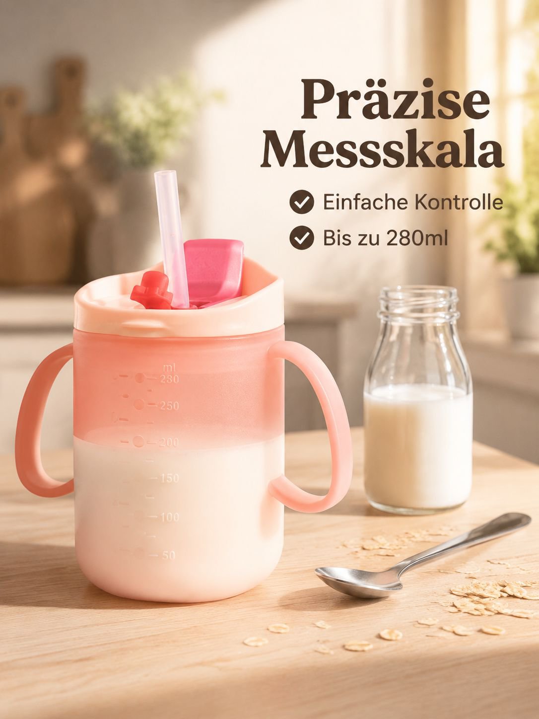 Kinder Trinklernbecher mit Messskala