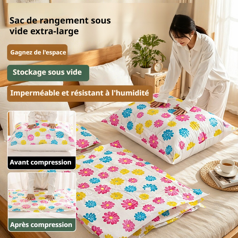 Sac de rangement sous vide à très grande capacité