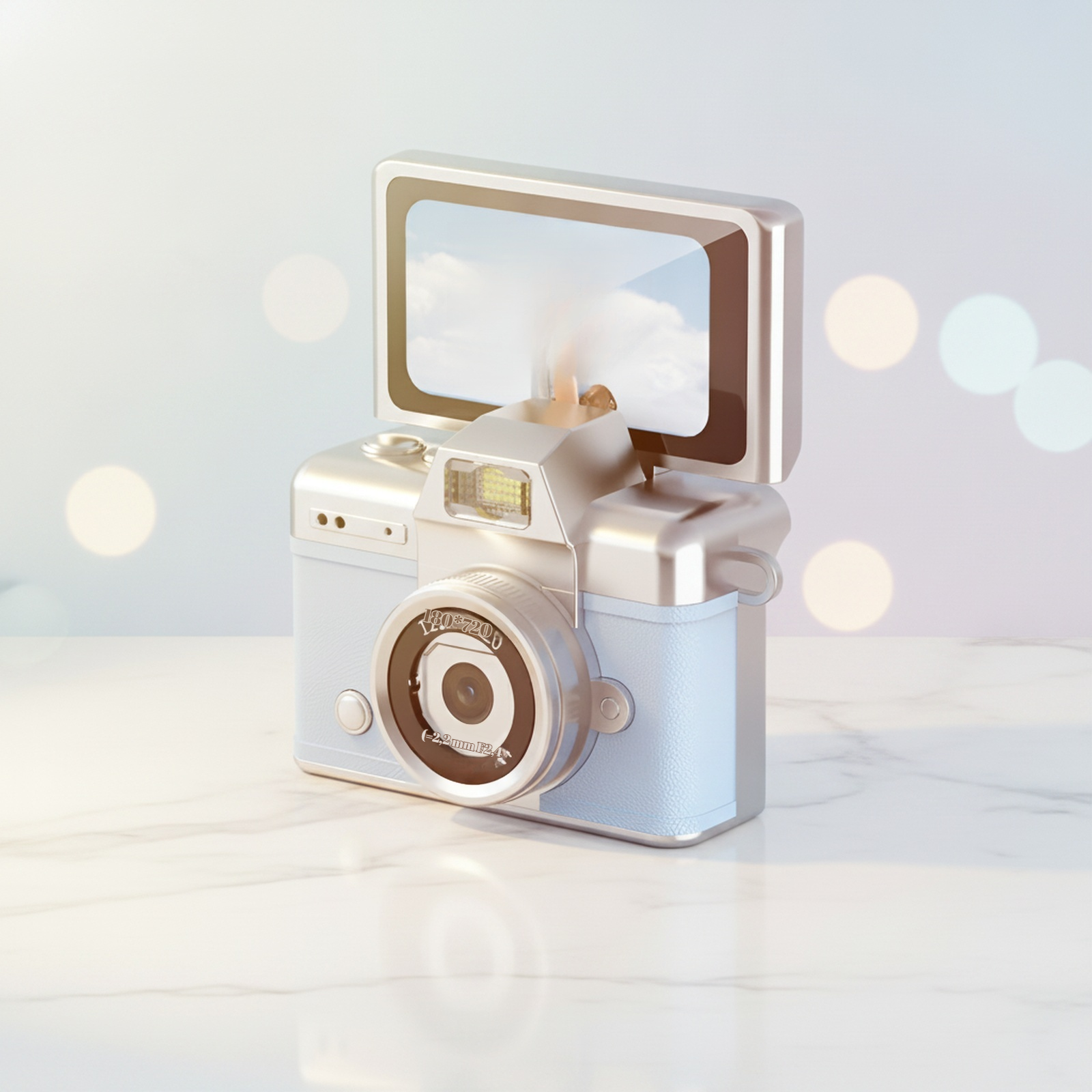 Tragbare Schülerkamera im Vintage-Design
