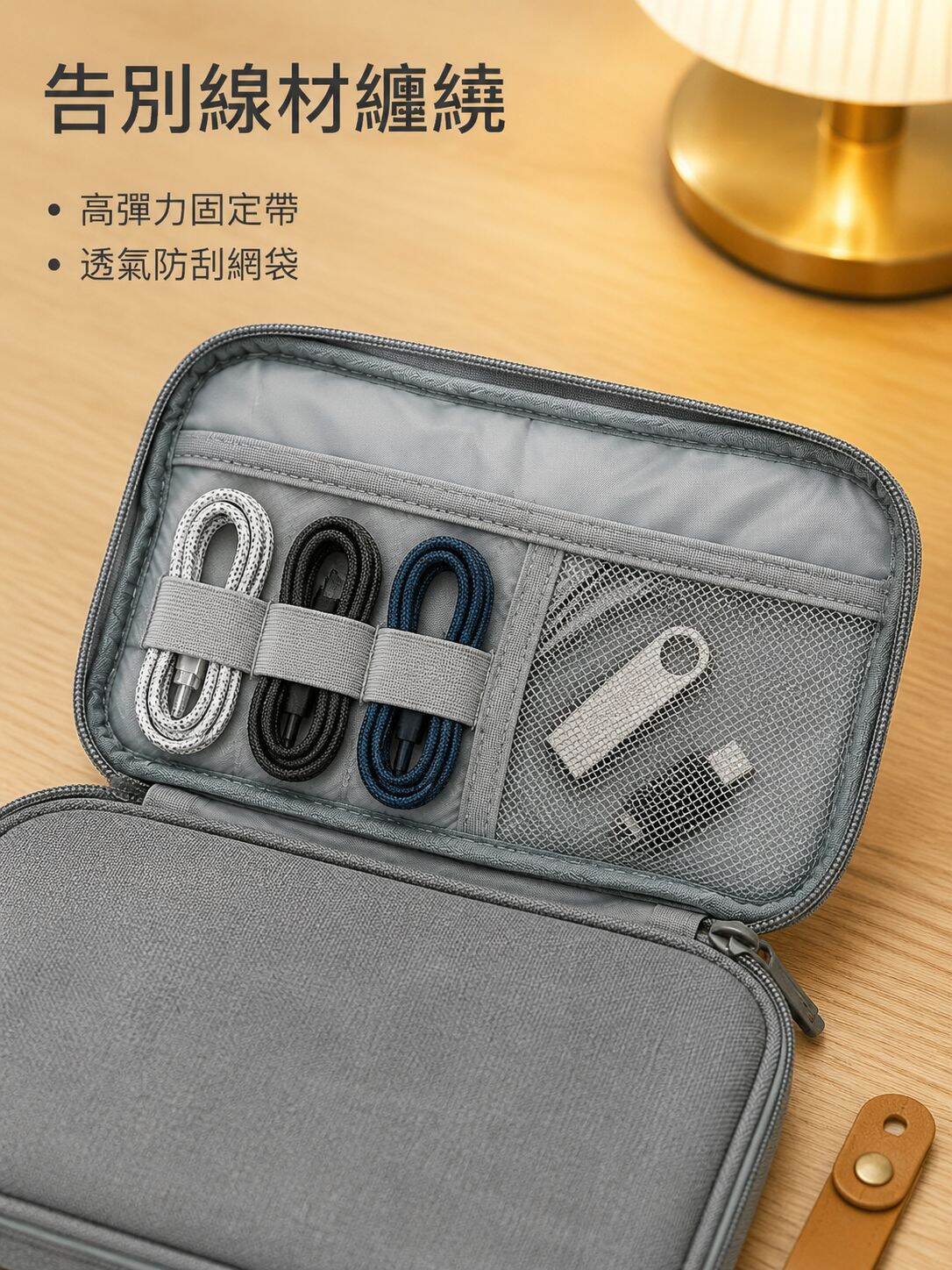 多功能數碼配件收納袋 筆記本充電器耳機USB行動電源整理包
