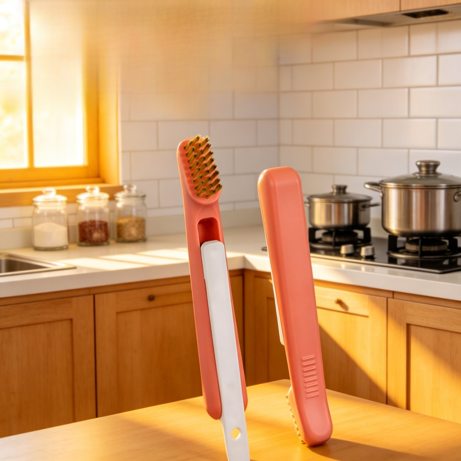 Cepillo colgante especial para grasa en esquinas difíciles de la cocina