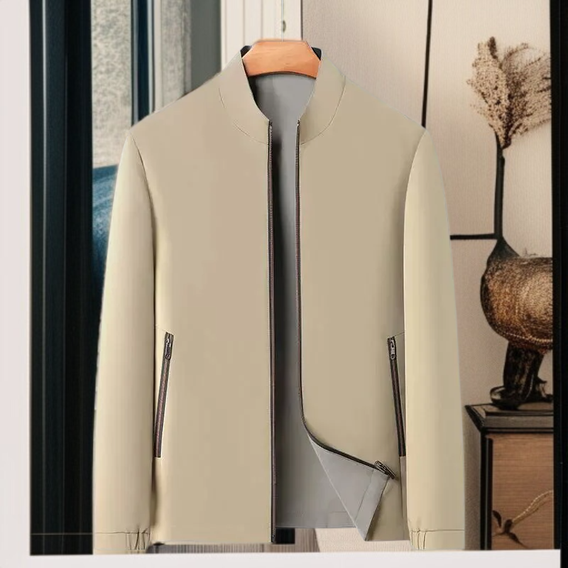 春用メンズチャイナジャケット・リバーシブル・ビジネスカジュアル・父親スタイル