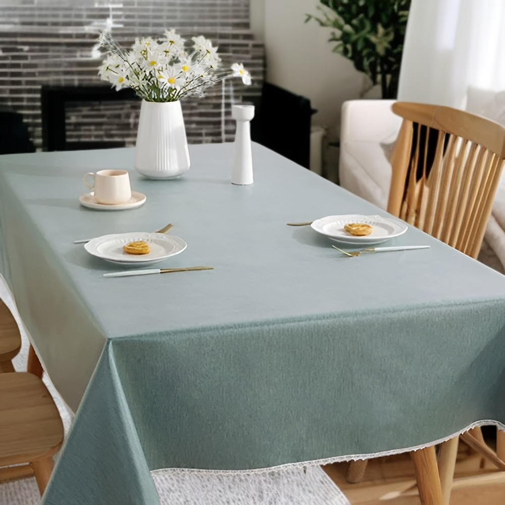 심플 무지 면마 방수 테이블보