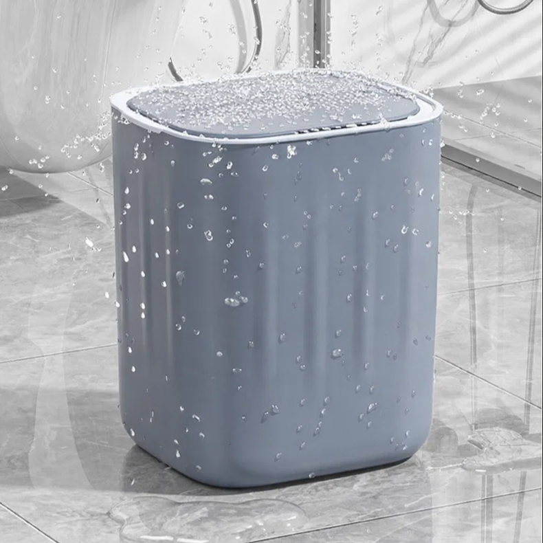 家用隱藏壓圈電量數顯智能垃圾桶