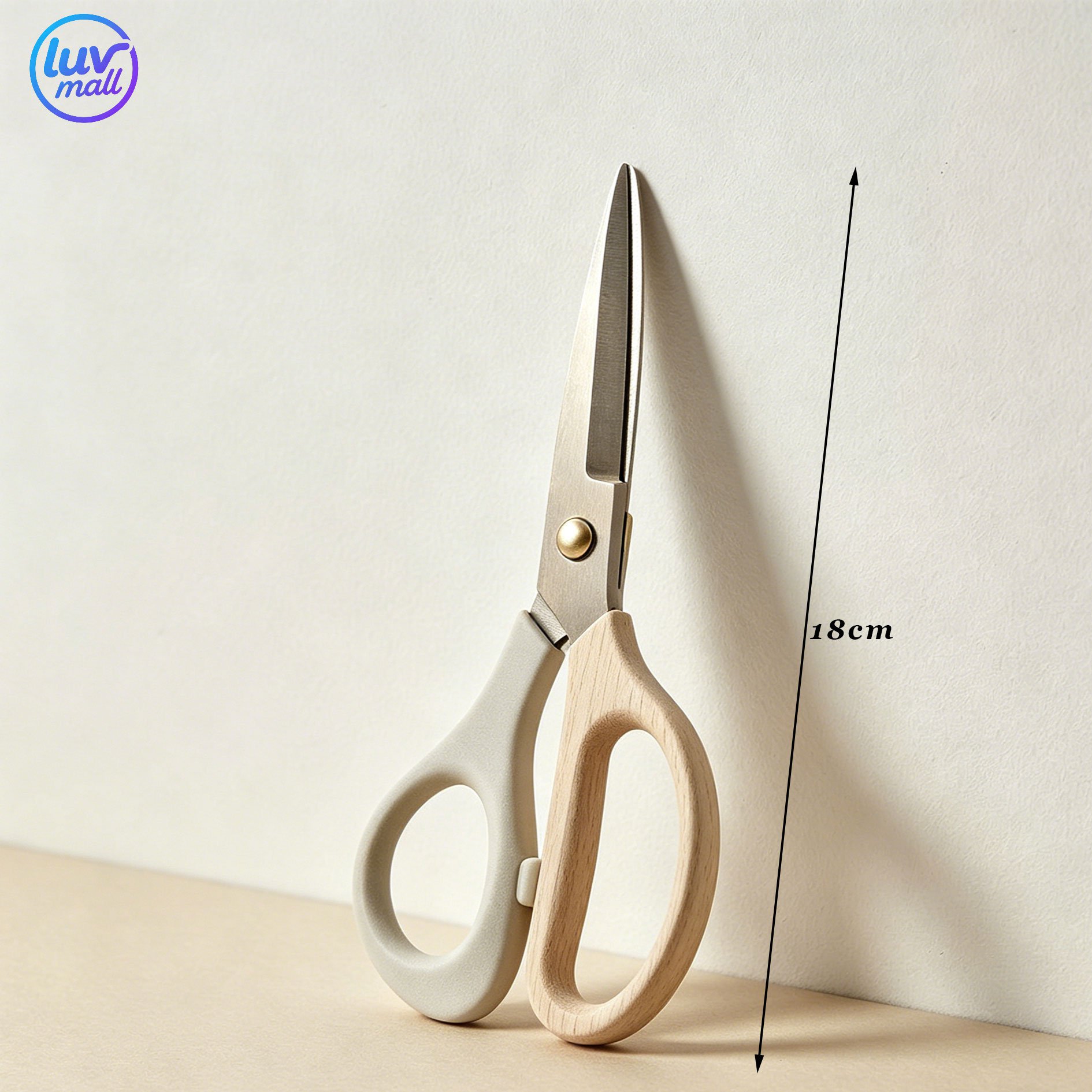 Durable stainless steel scissors in a pack of five