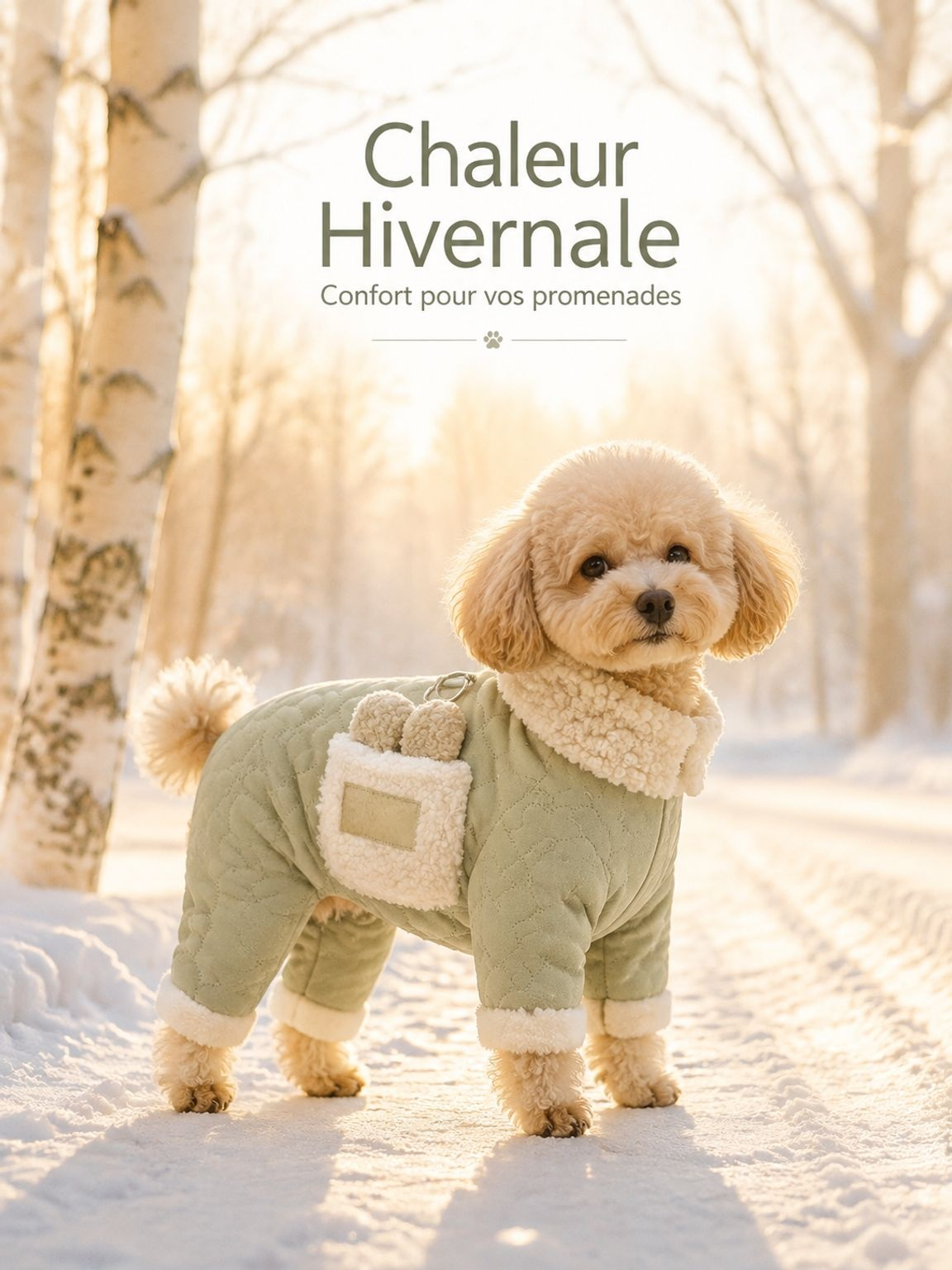 Manteau en coton épais Giipet pour animaux de compagnie en automne et hiver