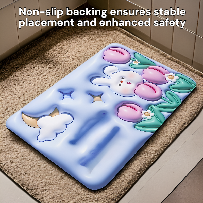 3D Diatomite Absorbent Non-slip Bathroom Door 