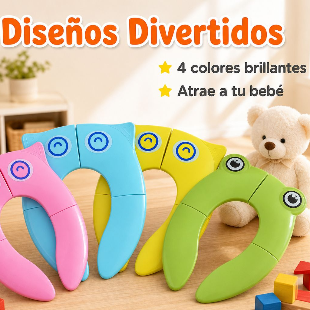 Entrenador de baño portátil para niños, cubierta de asiento de inodoro plegable para viajes