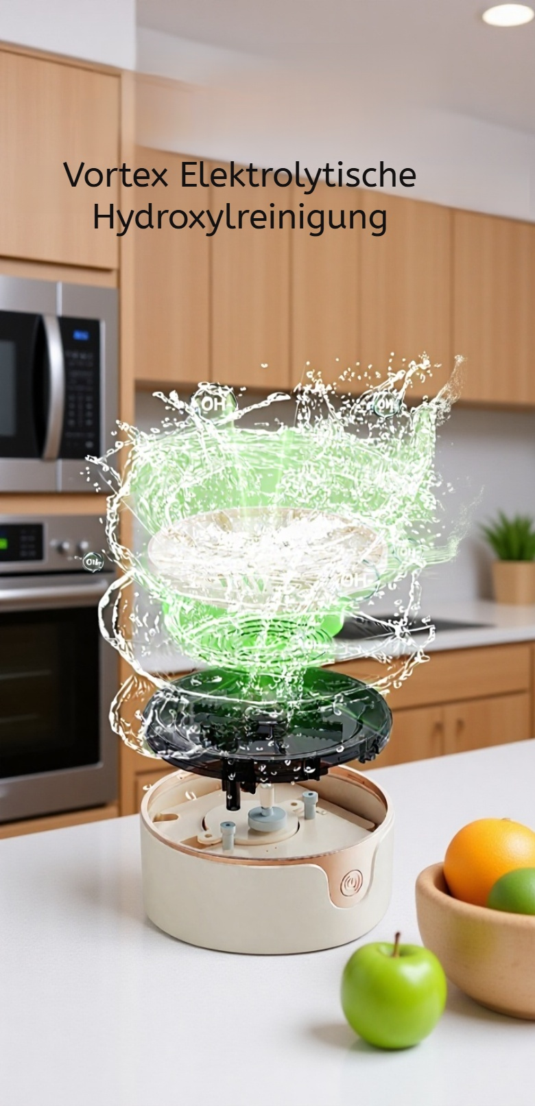 Effektive Desinfektionsfunktion für hygienisch sauberes Obst und Gemüse