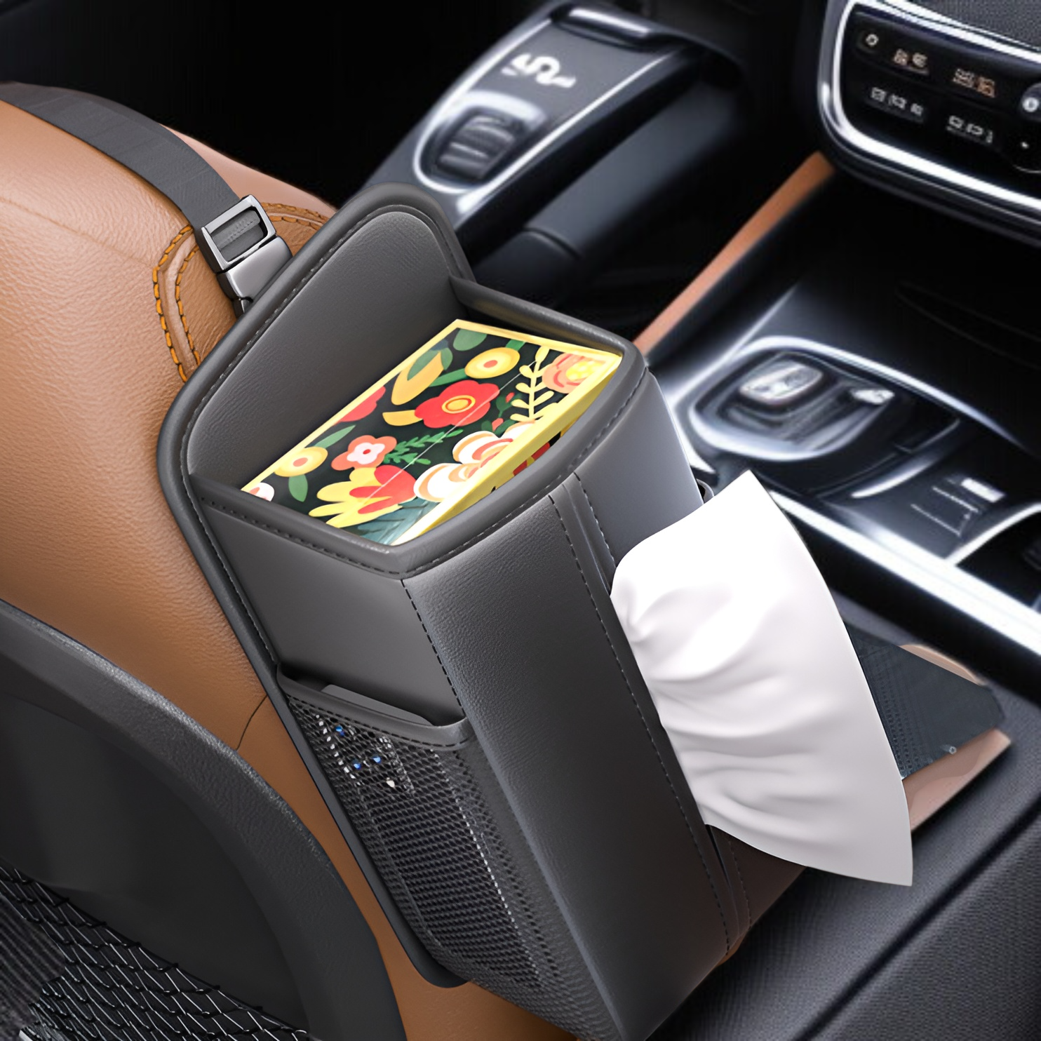 車のシートサイドティッシュボックス副操縦士インテリアユニバーサル多機能シート吊り下げ紙収納バッグ