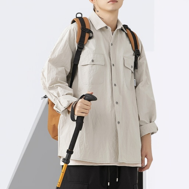 봄여름 작업복 스타일 남성 셔츠 아우터
