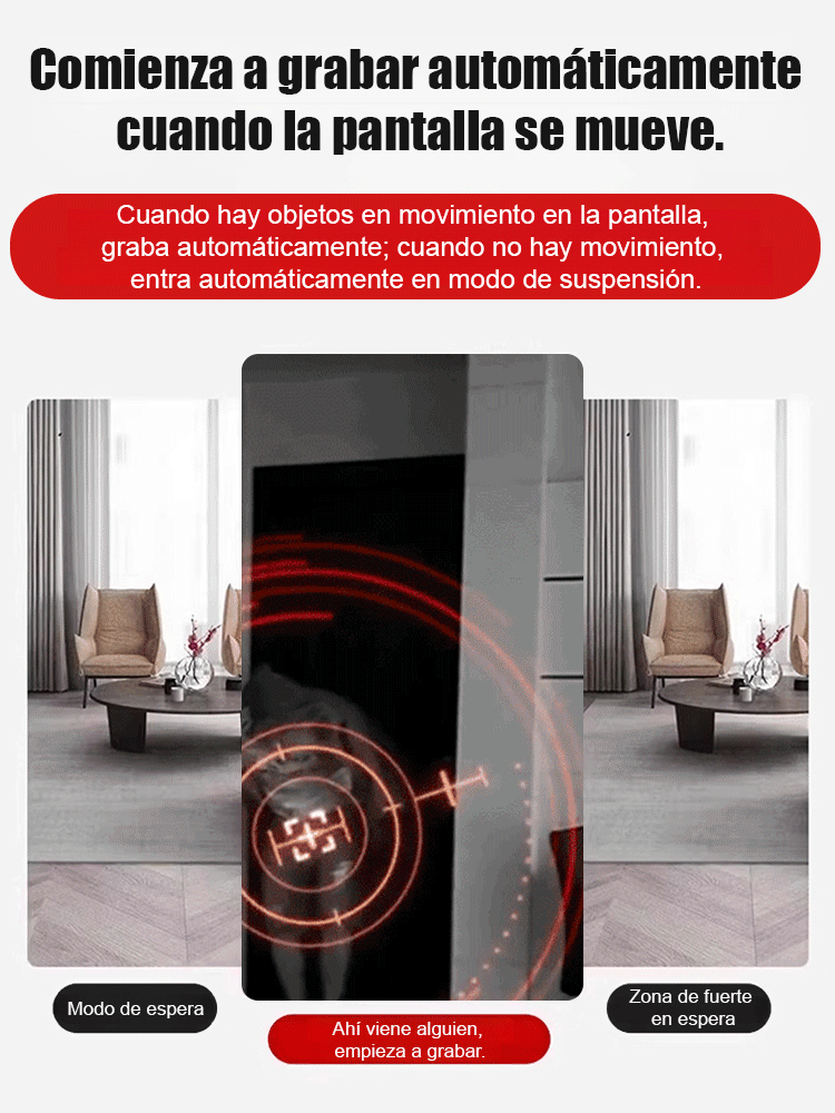 【3 millones de ultra alta definición】Cámara de vigilancia HD inalámbrica y remota.