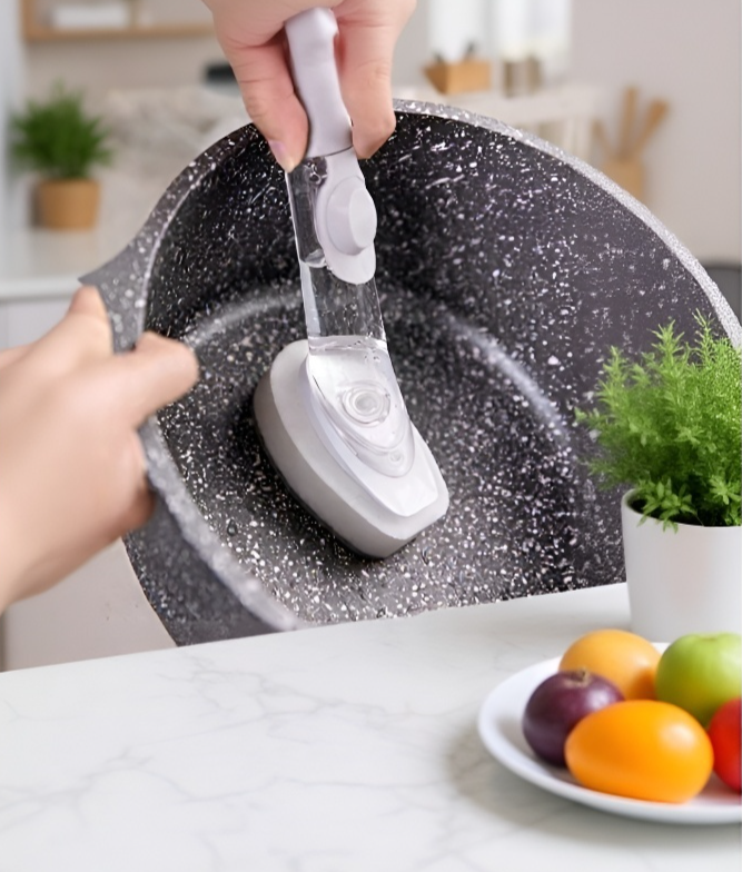 自動加液洗碗刷人體工學手柄設計