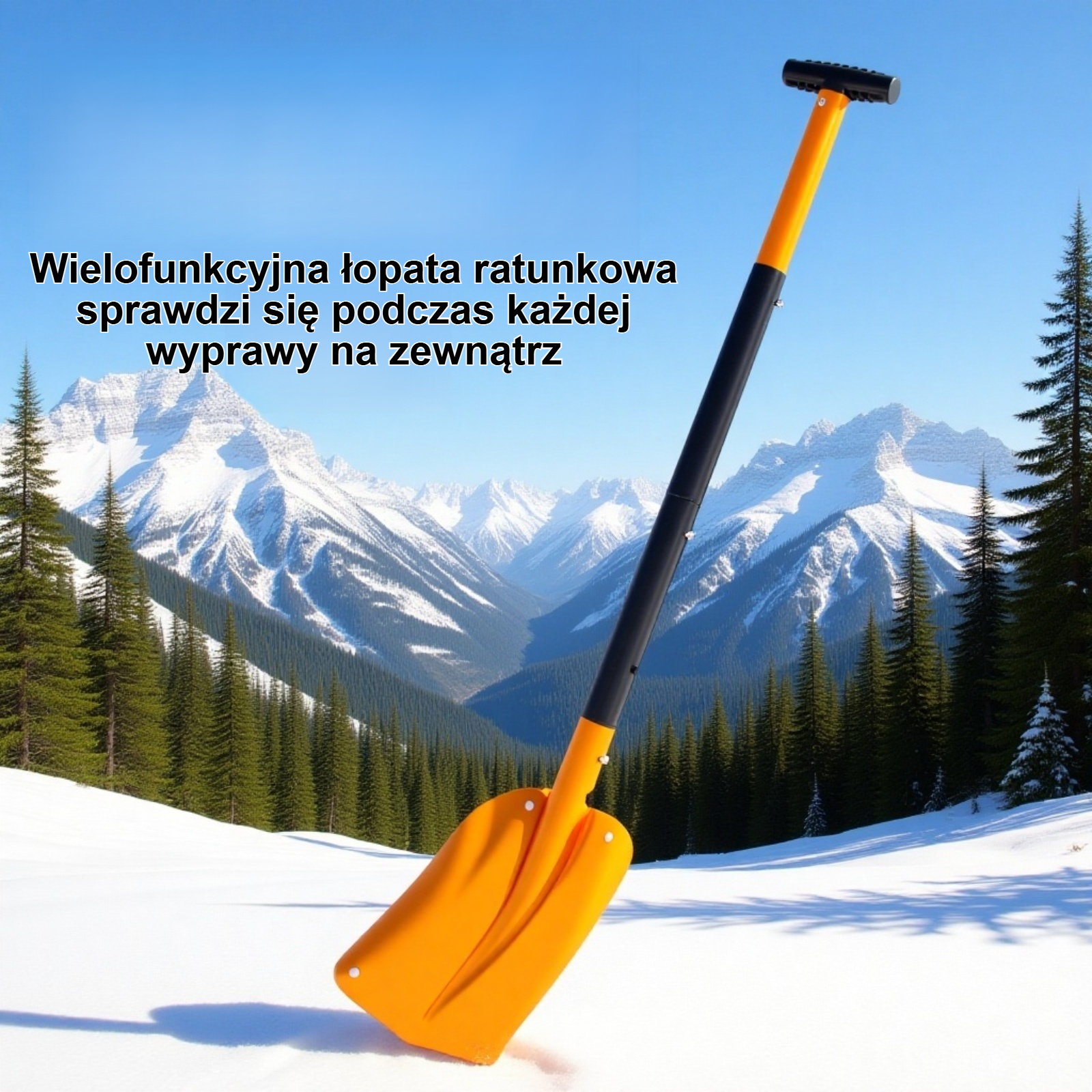 Noszenie wielofunkcyjnej łopaty ratunkowej do użytku na zewnątrz