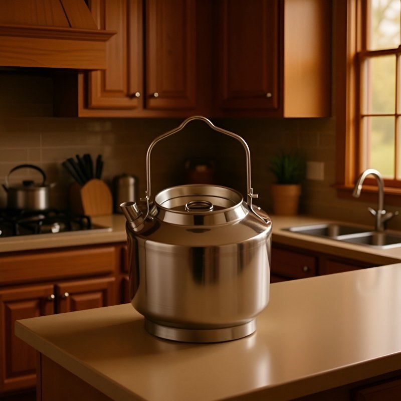 Easy-to-clean stainless steel kettle