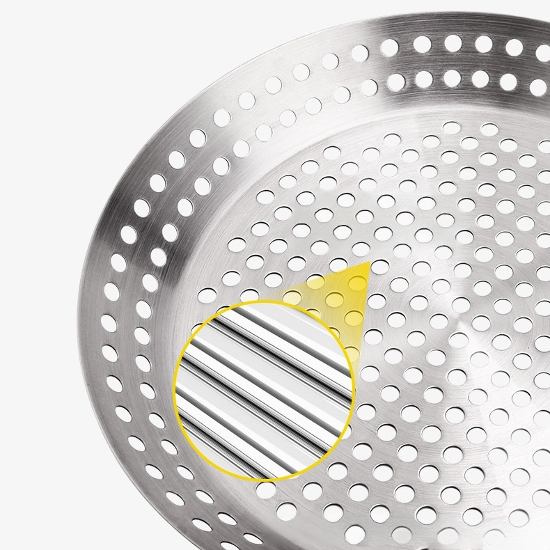 ด้ามจับพับได้ พร้อมแผ่นย่างบาร์บีคิวแบบกลวง