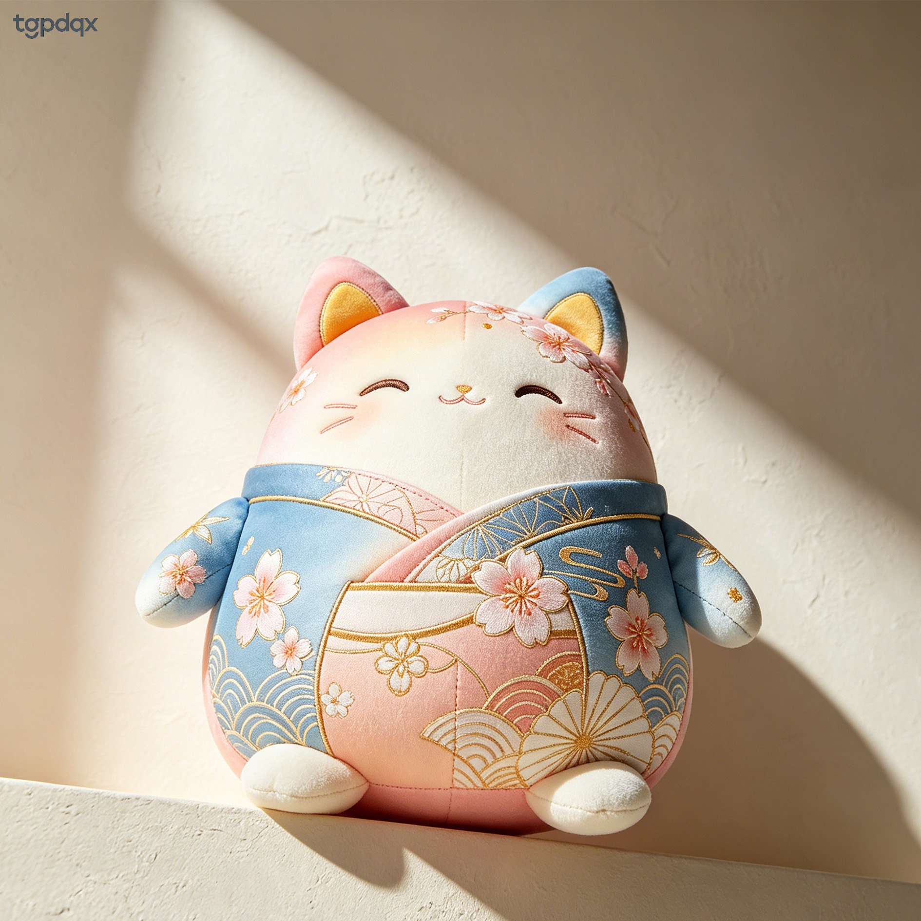 桜の猫のぬいぐるみ