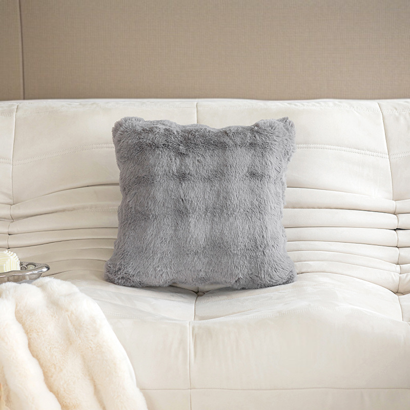 Plush Pillow Covers Pillow Covers Solid Color Plush Bedroom Bubble Plush