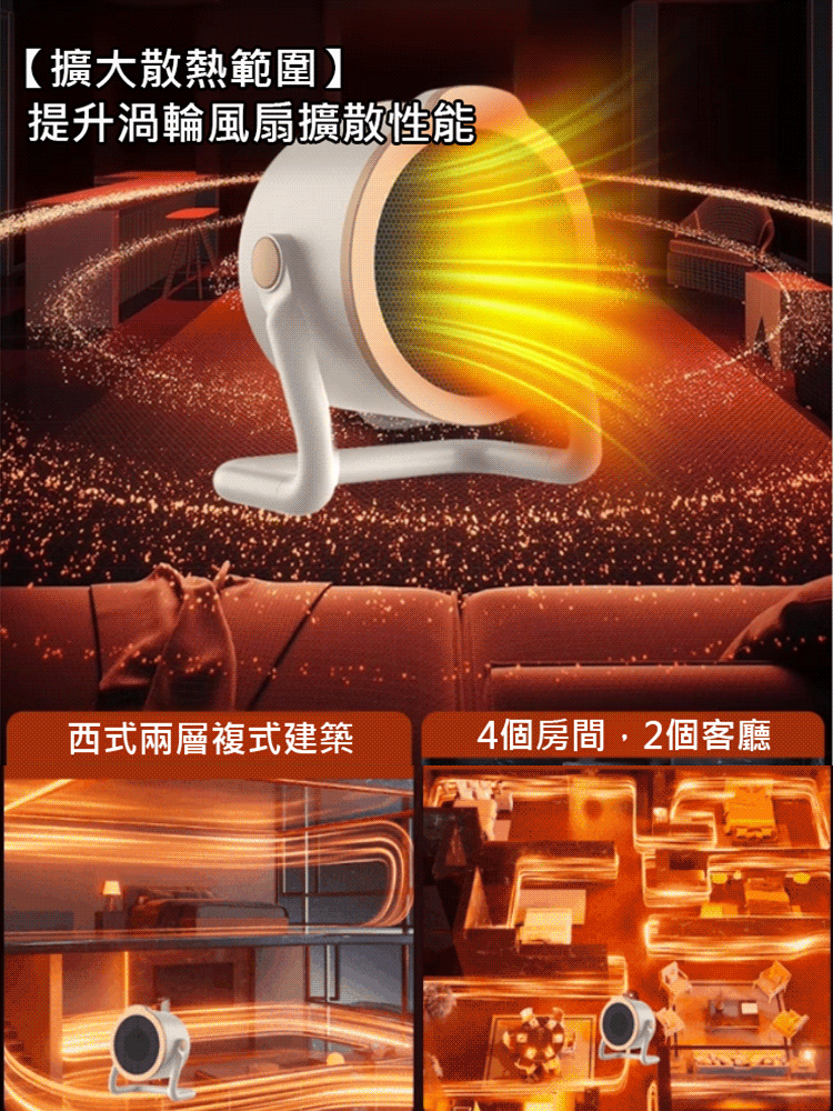 即開即熱桌面暖風機