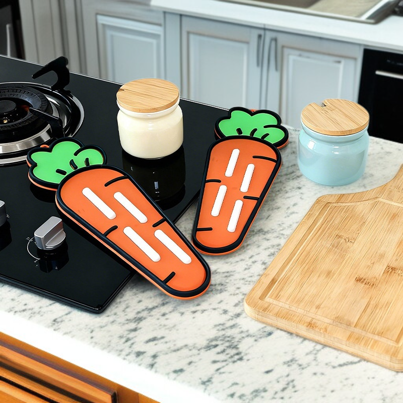 胡蘿蔔矽膠鍋蓋收納墊