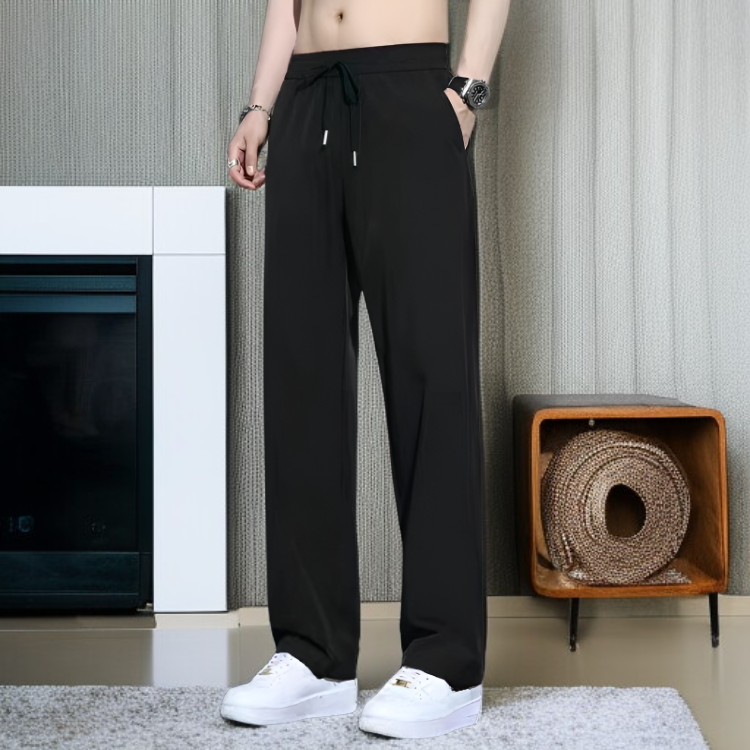 夏用アイスシルクメンズパンツ全体画像