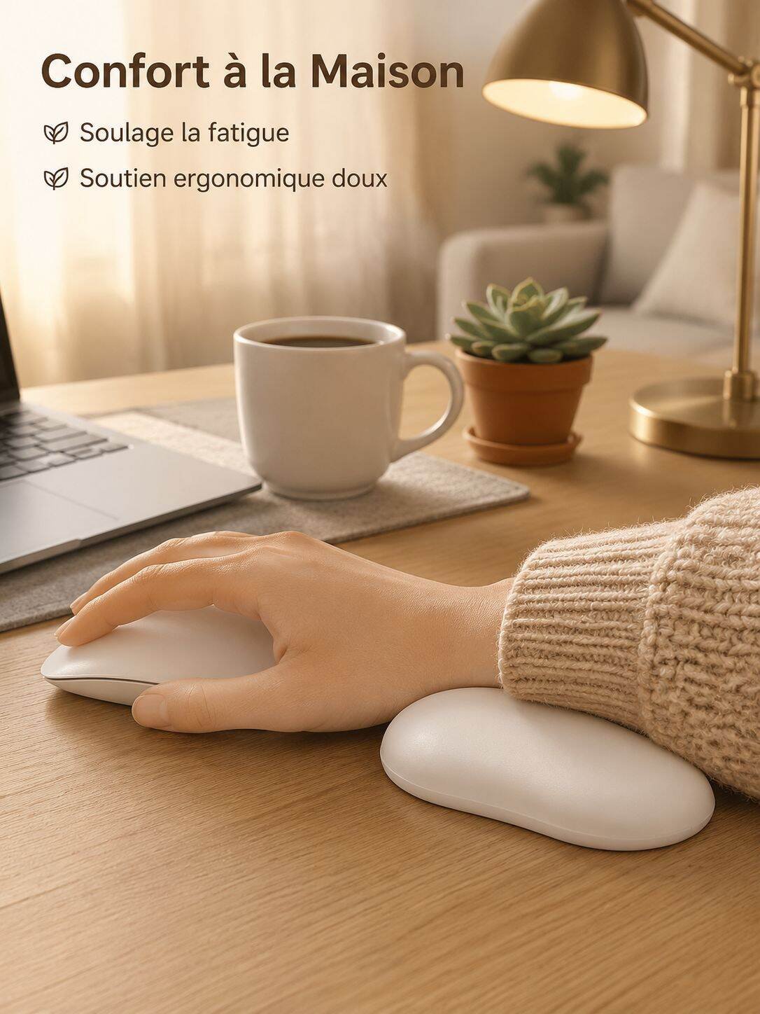 Repose-poignet en silicone en forme de riz